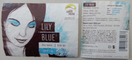 Bier Etiket (8h6), étiquette De Bière, Beer Label, Lily Blue Brouwerij Sainte Hélène - Cerveza