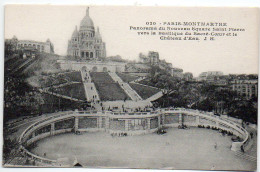 75 / PARIS - MONTMARTRE - Panorama Du Nouveau Square Saint Pierre - Sacré-Coeur