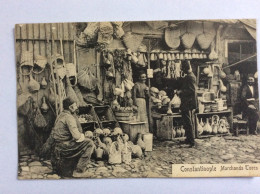 Constantinople : Marchands Turcs - Timbre Décollé - Shopkeepers