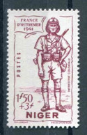 TIMBRE** Gommé De 1941 Du NIGER "1,5 F. + 3 F..- INFANTERIE COLONIALE" - Unused Stamps