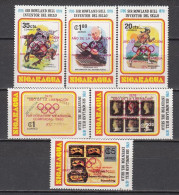 Olympia1980:  Nicaragua  6 W **, Roter Aufdr. - Estate 1980: Mosca