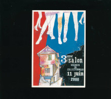 Saint Martin Vésubie  2000 - Carte Commémorative  3ème Salon Vésubien Du Collectionneur - Dessin De Lenzi - Collector Fairs & Bourses