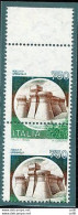 Castelli Lire 750 Varietà Dentellatura Spostata Senza "Italia" - Variétés Et Curiosités