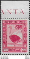 1932 Somalia Struzzo Lire 5 Carminio 1v. MNH Sassone N. 181 - Somalie