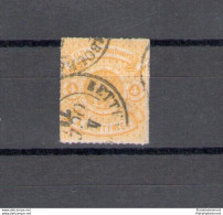 1865-75 LUSSEMBURGO -   N° 14 - 4 Cent Giallo Limone ,  USATO Sigla/Sign Albert - Autres & Non Classés
