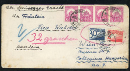 1928. Cover From Hungary With Postage Due Stamps - Briefe U. Dokumente