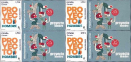 ESPAGNE SPANIEN SPAIN ESPAÑA 2024 SOLIDARITY STAMP: MAN PROJECT SELLO SOLIDARIO. PROYECTO HOMBRE BLOCK 4V MNH ED 5750 - Unused Stamps