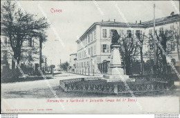 Ce377 Cartolina Cuneo Citta' Monumento A Garibaldi E Baluardo Gesso Piemonte - Trento