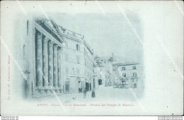 Ce422 Cartolina Assisi Piazza Vittorio Emanuele Portico Del Tempio Di Minerva - Perugia