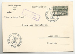Suomi Finland Norma 340 Used FDC On Postcard 1946 - FDC