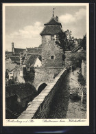 AK Rothenburg O. D. Tbr., Stadtmauer Beim Kobolzellertor  - Rothenburg O. D. Tauber