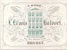 BRUGES-BRUGGE"COOLS HOLVOET-FABRIQUE DE CIERGES-WASKAARSEN-DEPOT DE CIGARES-SIGARENFABRIEK"LITH.DAVELUY-143/103MM - Cartoline Porcellana