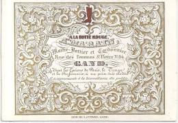 GAND-GENT"A LA BOTTE ROUGE-A.MARAIN-LAARZENMAKER"LITH.GUYARD-104/77MM - Cartes Porcelaine