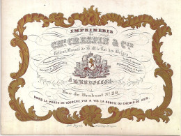 BRUXELLES-BRUSSEL " CH.CRESPIN & CO-DRUKKERIJ-IMPRIMERIE"LITH.DAVELUY-152/115MM - Cartoline Porcellana