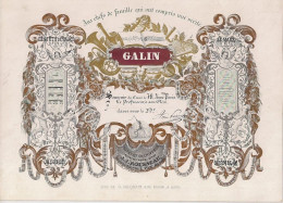 GAND-GENT "GALIN- DIPLOMA VAN DE MUZIEKACADEMIE"LITH.JACQMAIN-238/175MM - Cartoline Porcellana