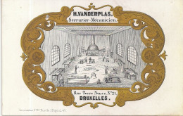BRUXELLES-BRUSSEL " H.VANDERPLAS-SERRURIER-MECANICIEN-SLOTENMAKER"LITH.DEVEUSTER-147/95MM - Cartes Porcelaine