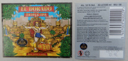 Bier Etiket (8m4), étiquette De Bière, Beer Label, El Dorado Triple IPA Brouwerij Enigma - Bière