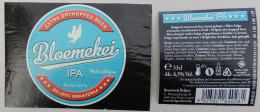 Bier Etiket (8m5), étiquette De Bière, Beer Label, Bloemekei IPA Brouwerij Belgoo - Birra