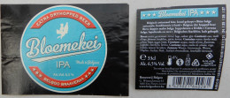 Bier Etiket (8m6), étiquette De Bière, Beer Label, Bloemekei IPA Brouwerij Belgoo - Bière