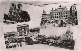 FRANCE - Paris - Notre Dame - L'opéra - L'Arc De Triomphe - Le Sacré Cœur - Multi-vues - Carte Postale Ancienne - Mehransichten, Panoramakarten