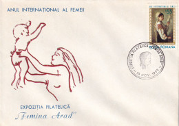 A24852 - International Year Of Women Postal Cover Romania 1975 - Muttertag