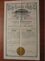 CANADA - ONTARIO - THE DIAMOND JUBILEE MINERAL DEVELOPMENT - TITRE DE 5 ACTIONS DE DE 1 $ - TORONTO 1898 - Other & Unclassified