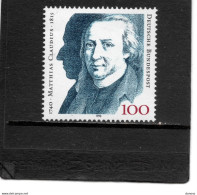 RFA 1990 Matthias Claudius Poète Yvert 1305, Michel 1473 NEUF** MNH Cote 2,20 Euros - Unused Stamps