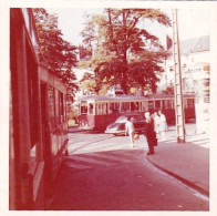 Photo Originale - 21 - DIJON - Place St Bernard - Croisement De 2 Rames - Tramway Ligne 5  - 09/ 1960 - Places