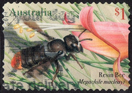 AUSTRALIA 2019 $1 Multicoloured, Native Bees-Resin Bee Die-Cut Self Adhesive Die Cut Used - Gebruikt