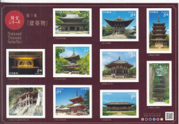 2020 Japan National Treasure Architecture   Miniature Sheet Of 10 MNH @ BELOW FACE VALUE - Ongebruikt