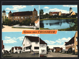 AK Cronheim /Gunzenhausen, Schloss, Strassenpartie, Uferpartie  - Gunzenhausen