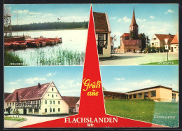 AK Flachslanden, Gasthaus Wilder Mann, Kindergarten, Sonnensee  - Autres & Non Classés