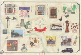 2020 Japan Edo Tokyo Scenery & Things   Miniature Sheet Of 10 MNH @ BELOW FACE VALUE - Unused Stamps