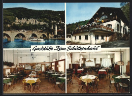 AK Heidelberg, Blick Zum Schloss Und Drei Ansichten Von Gaststätte Zum Schützenhaus  - Heidelberg