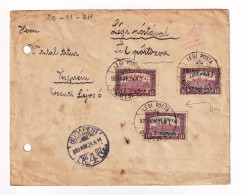 Hungary 1924 Budapest Hongrie Legi Posta Ungarn Veszprém Poste Aérienne Magyarország Air Mail - Brieven En Documenten