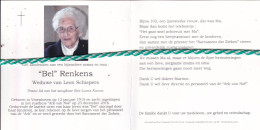 "Bel" Renkens-Schiepers, Vroenhoven 1915, 2016. Honderdjarige. Foto - Obituary Notices