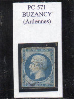 Ardennes - N° 14B Obl PC 571 Buzancy - 1853-1860 Napoléon III.