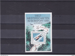 ALLEMAGNE 1991 Championnat Du Monde De Bobsleigh Yvert BF 22, Michel Block 23 NEUF** MNH Cote 3 Euros - Unused Stamps