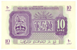 10 LIRE OCCUPAZIONE INGLESE TRIPOLITANIA MILITARY AUTHORITY 1943 QFDS - Ocupación Aliados Segunda Guerra Mundial