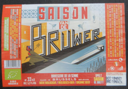 Bier Etiket (8o1), étiquette De Bière, Beer Label, Saison Van De Bruwer Brouwerij De La Senne - Bière