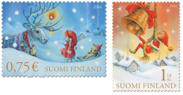 Finland Finnland Finlande 2014 Christmas Greeting Stamps Deer Set Of 2 Stamps MNH - Kerstmis