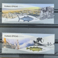2022 - Portugal - MNH - Epic Fishing Campaigns - 2 Stamps + Block Of 1 Stamp - Blocchi & Foglietti