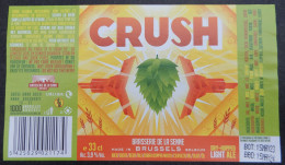 Bier Etiket (8o5), étiquette De Bière, Beer Label, Crush Brouwerij De La Senne - Beer