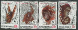 Indonesia:Unused Stamps Serie WWF, Apes, Monkeys, Pongo Pygmaeus, 1989, MNH - Ungebraucht