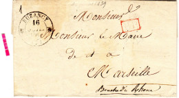 Ardennes - LAC (16/07/1839) En Port-payé Tàd Type 12 Buzancy - 1801-1848: Précurseurs XIX