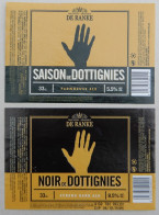 Bier Etiket (8o8), étiquette De Bière, Beer Label, Dottignies Saison & Noir Brouwerij De Ranke - Beer