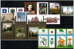 SALE!!! LETONIA LATVIA LETTONIE LETTLAND 2007 Selection Of 16 Stamps F.V. = 5,04 Litas / 7,17 € MNH ** - Lettonie