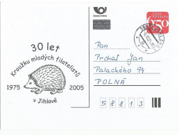 Czech Republic Stamp Circle Of Young Stamp Collectors In Jihlava/Iglau 2005 Hedgehog - Filatelistische Tentoonstellingen