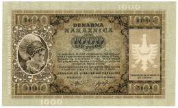 1000 LIRE OCCUPAZIONE TEDESCA DELLA PROVINCIA DI LUBJANA 14/09/1944 QFDS - Allied Occupation WWII