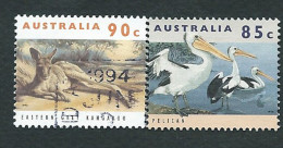 Australia 1993/1994; Kangaroo + Pelican: Australian Wildlife; 90c , 85c . Used. - Oblitérés